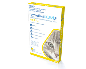 Revolution Plus Kitten 1.25-2.5Kg Yellow 3pk