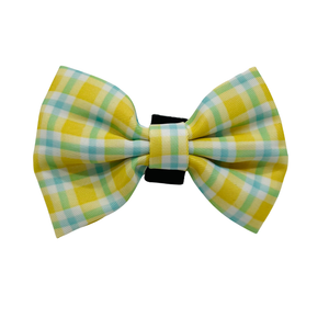Lottie And Lotus Bow Tie Yellow Gingham
