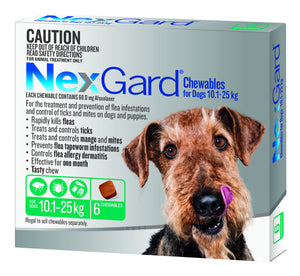 Nexgard Large 10.1-25Kg Green 6Pack