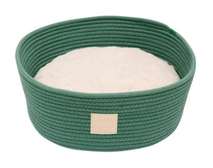 FuzzYard Life Rope Basket Bed - Myrtle Green