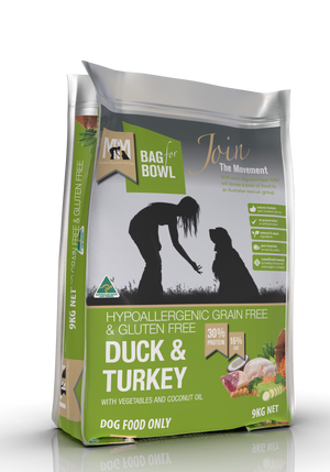 Mfm Dog Duck Turkey Gluten / Grain Free Green 9Kg